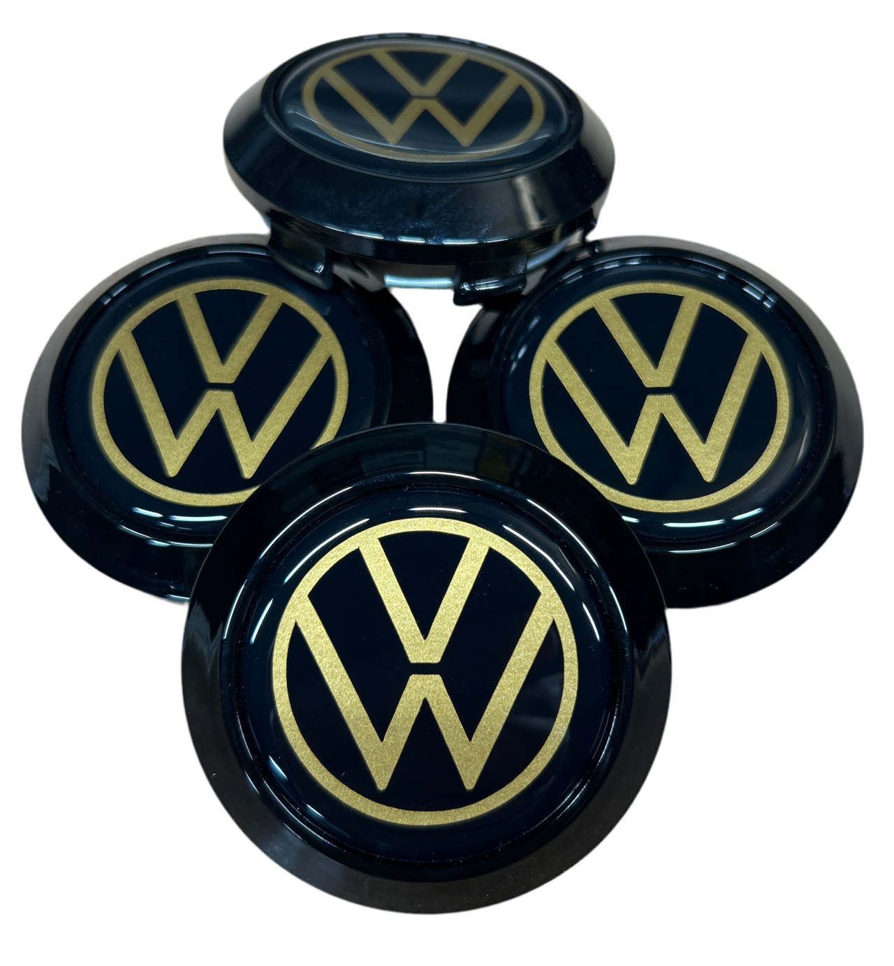 Enkei RPF1 center cap black black gold vw