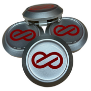 Enkei RPF1 center cap silver silver red custom