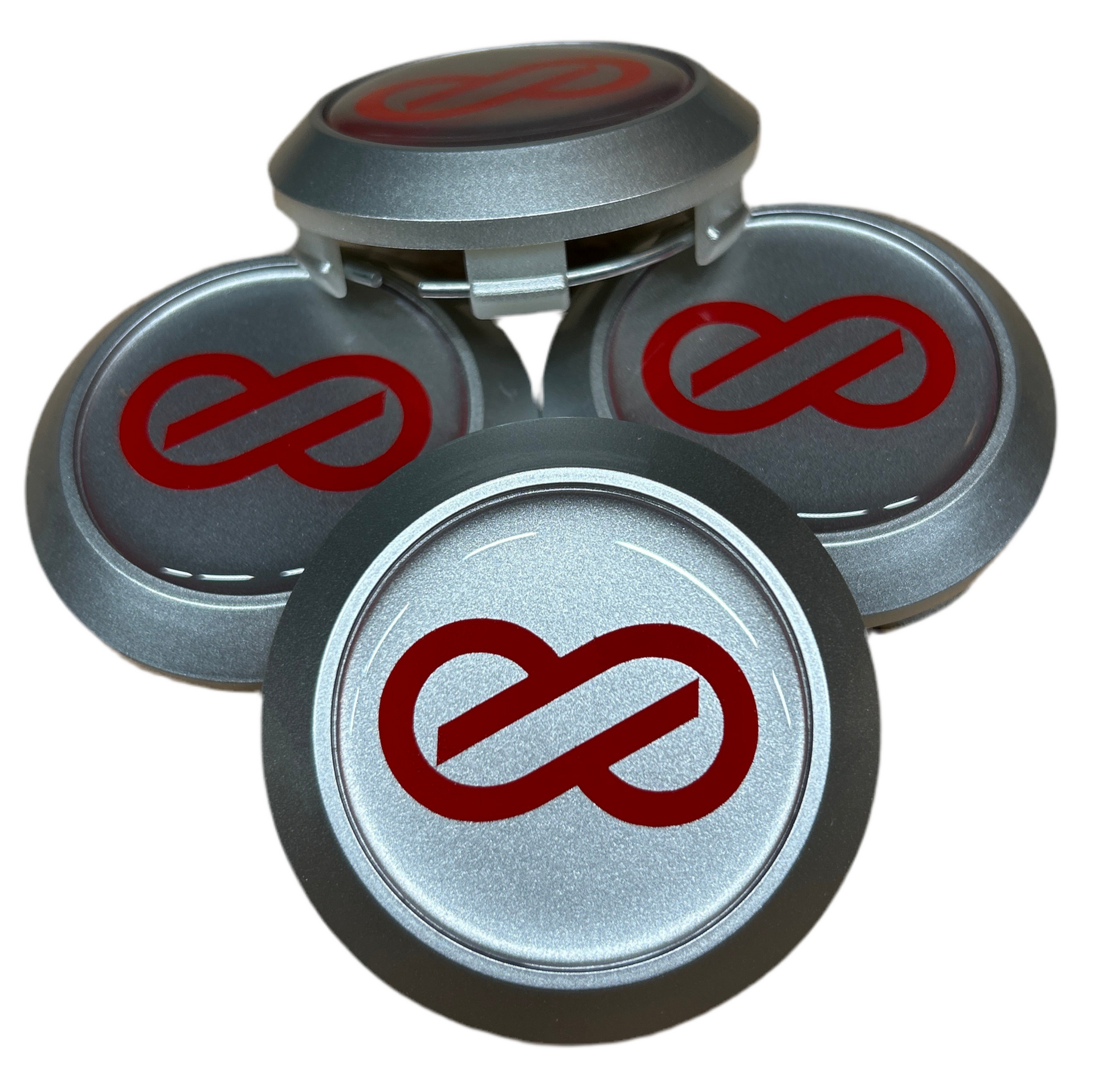 Enkei RPF1 center cap silver silver red custom