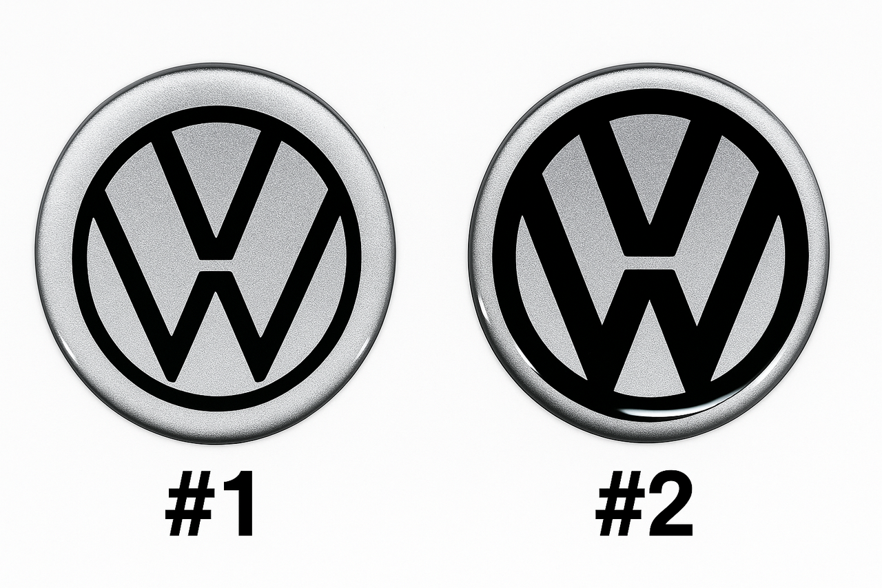 VW Volkswagen Logo Enkei RPF1 Center Caps (Set of 4)
