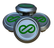 Enkei RPF1 center cap silver silver green