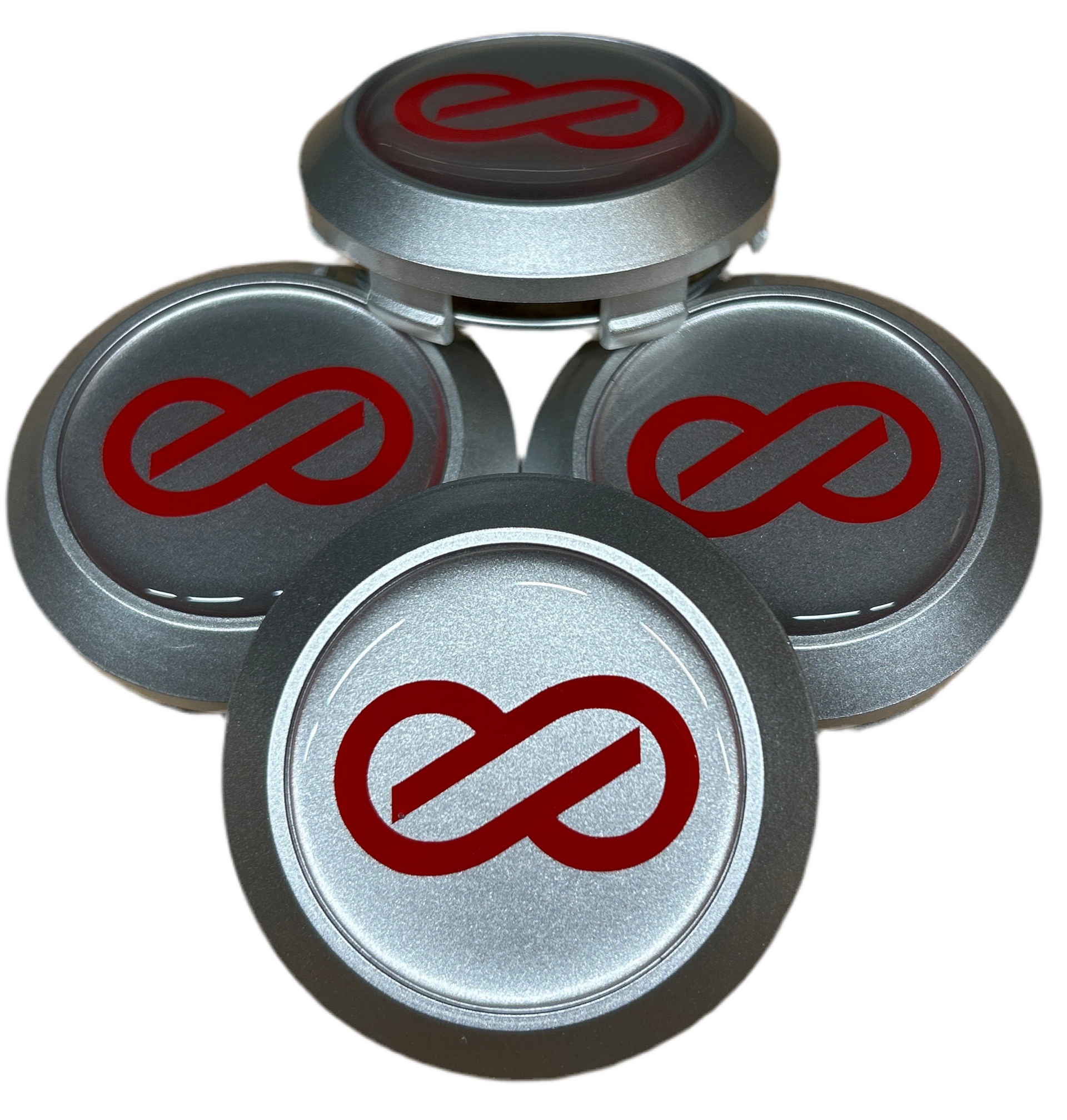 Enkei RPF1 center cap custom silver silver red